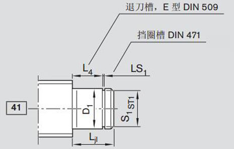 端部支承用于41型絲杠端部