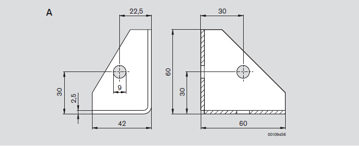3842146813 薄底托座60*60*42*2.5 結(jié)構(gòu)圖