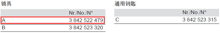 3842522479 不同鑰匙門鎖 結(jié)構(gòu)圖