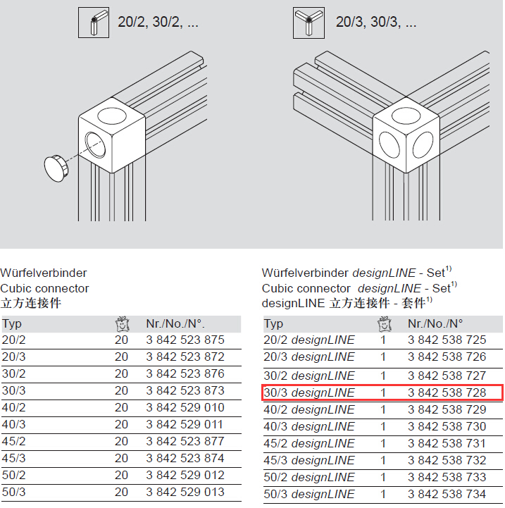 3842538728 立方連接件30*30 參數(shù)圖