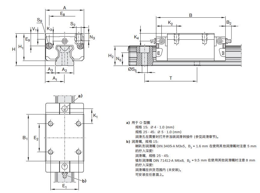德國(guó)力士樂(lè)導(dǎo)軌滑塊R162121320結(jié)構(gòu)圖